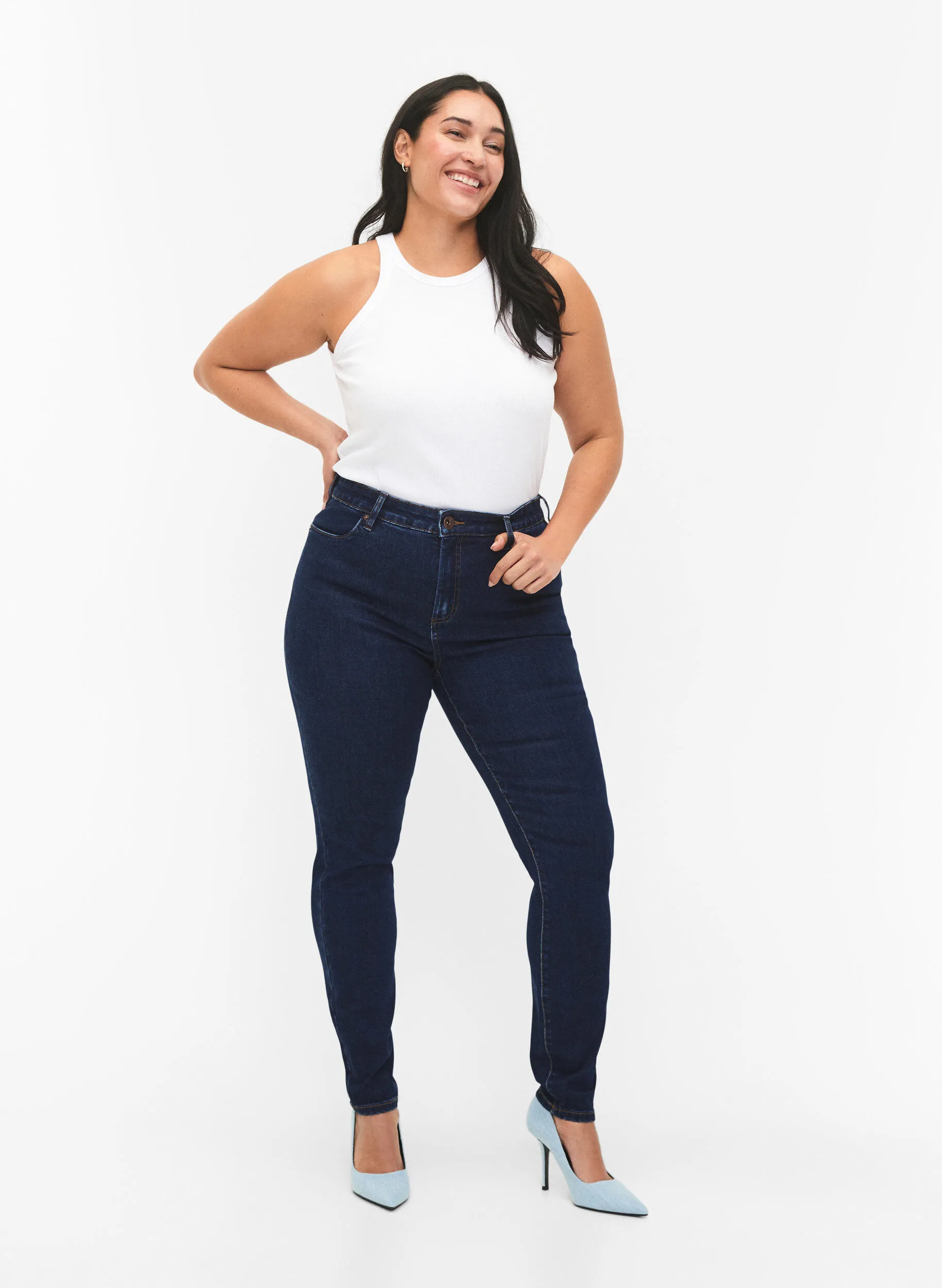 Amy Jeans mit hoher Taille und extra schlanker Passform