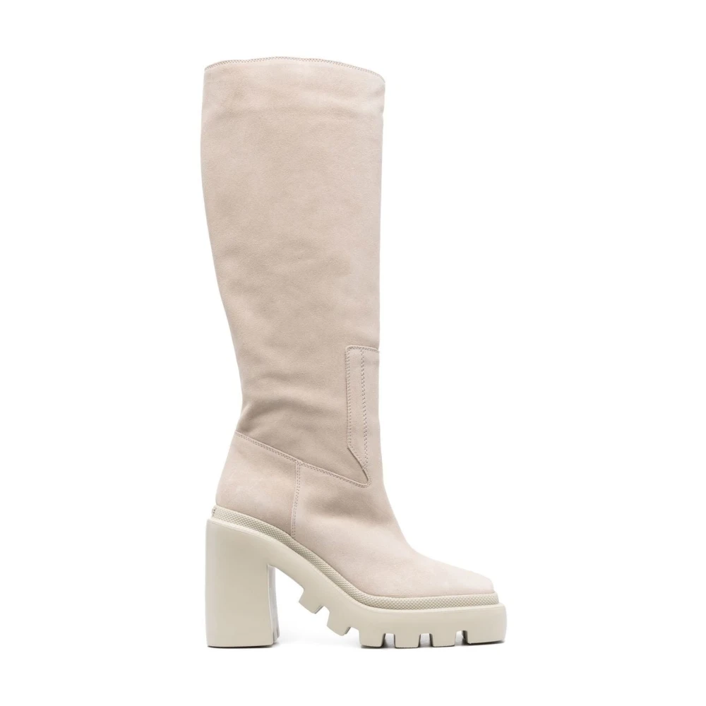 Beige Stiefel