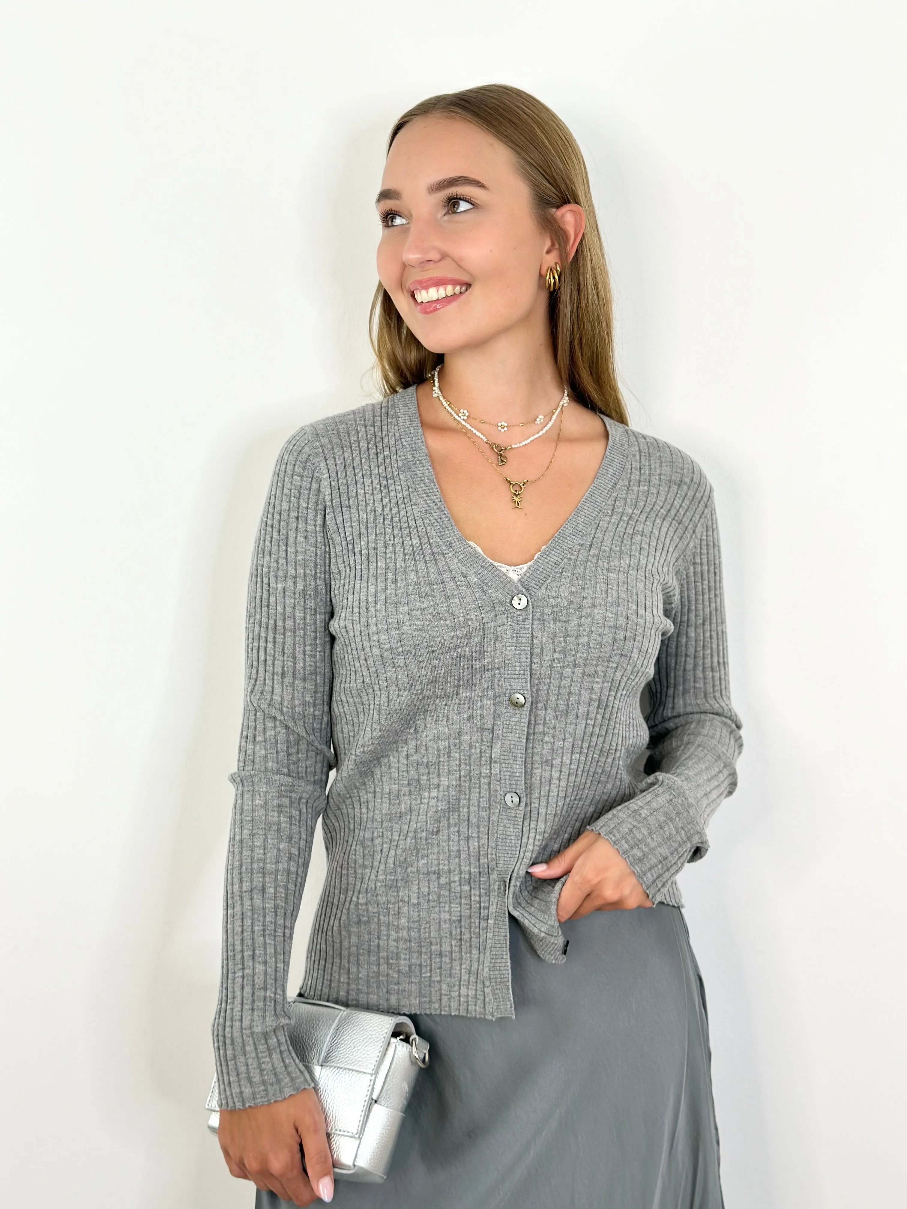 Cardigan CG24-00043 Grey Sharkskin