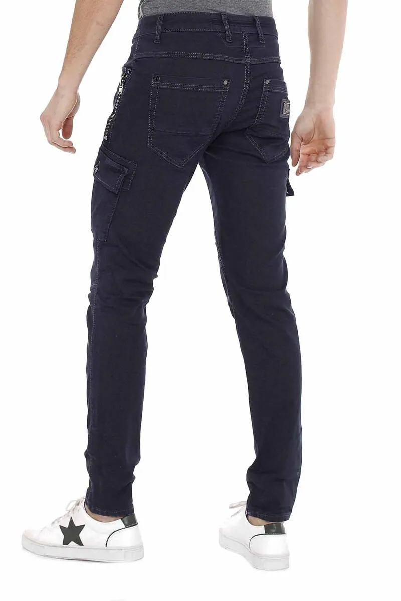 CD454 Herren Slim-Fit-Jeans mit Seitentaschen