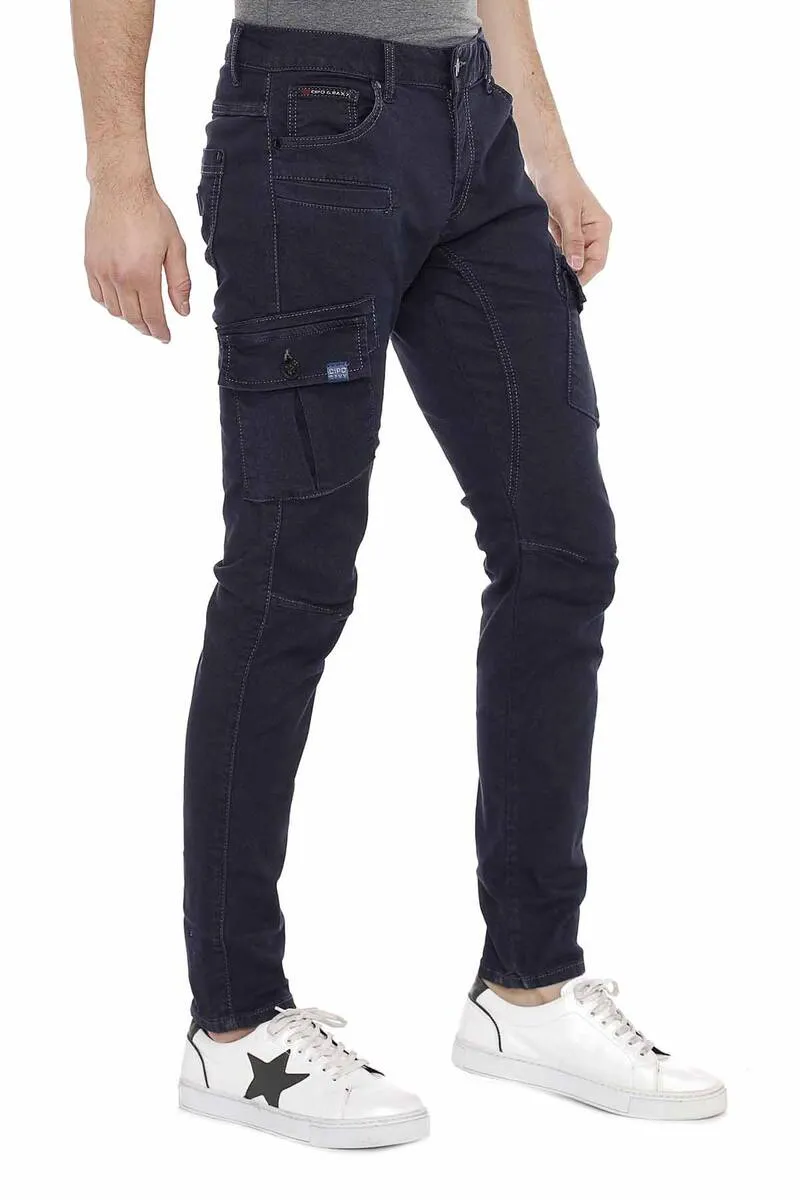 CD454 Herren Slim-Fit-Jeans mit Seitentaschen