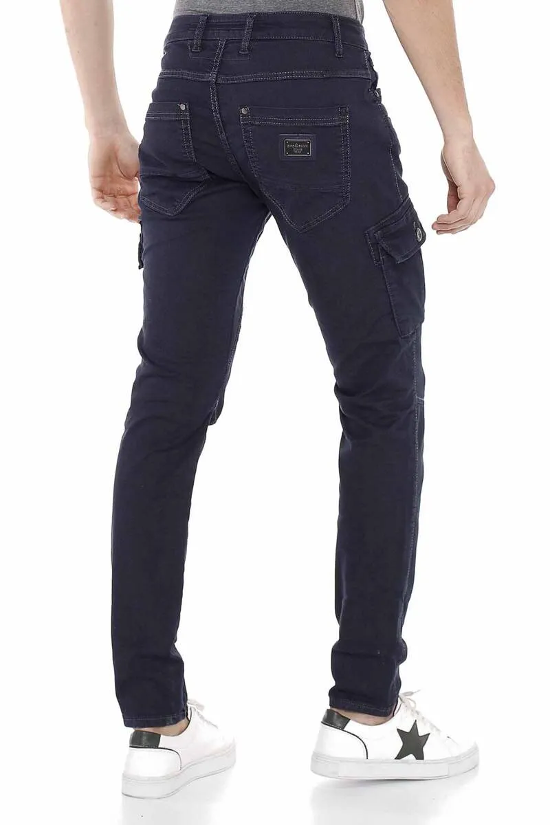 CD454 Herren Slim-Fit-Jeans mit Seitentaschen