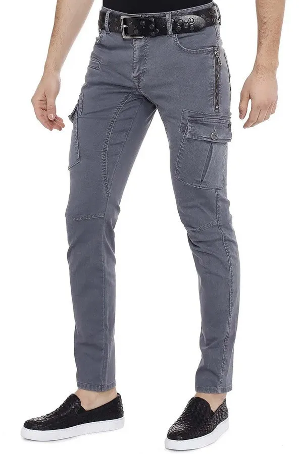 CD454 Herren Slim-Fit-Jeans mit Seitentaschen