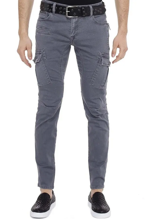 CD454 Herren Slim-Fit-Jeans mit Seitentaschen