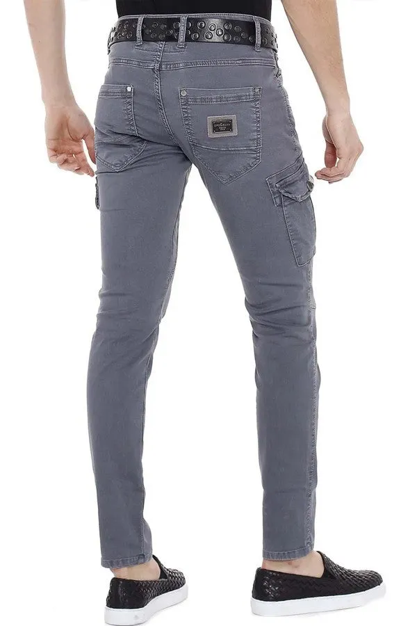 CD454 Herren Slim-Fit-Jeans mit Seitentaschen