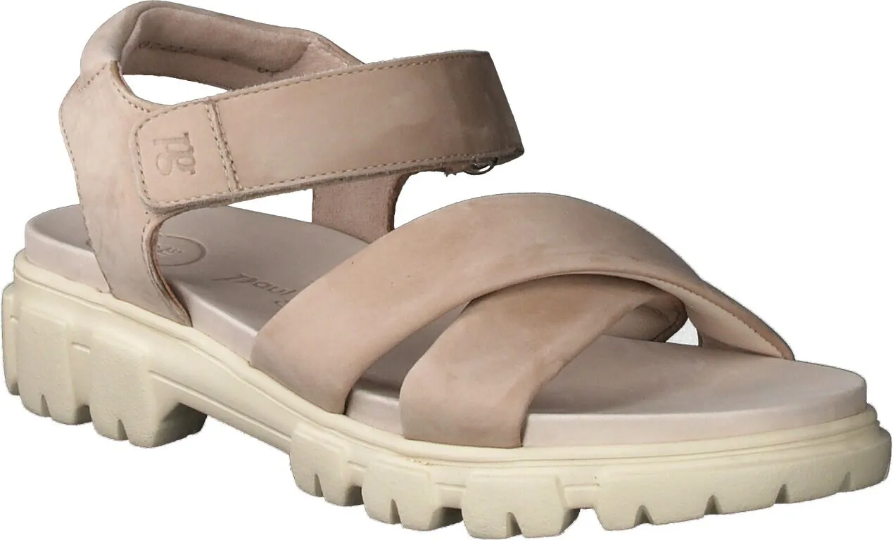 Damen-Sandalen aus Leder 184302976064 (Beige)