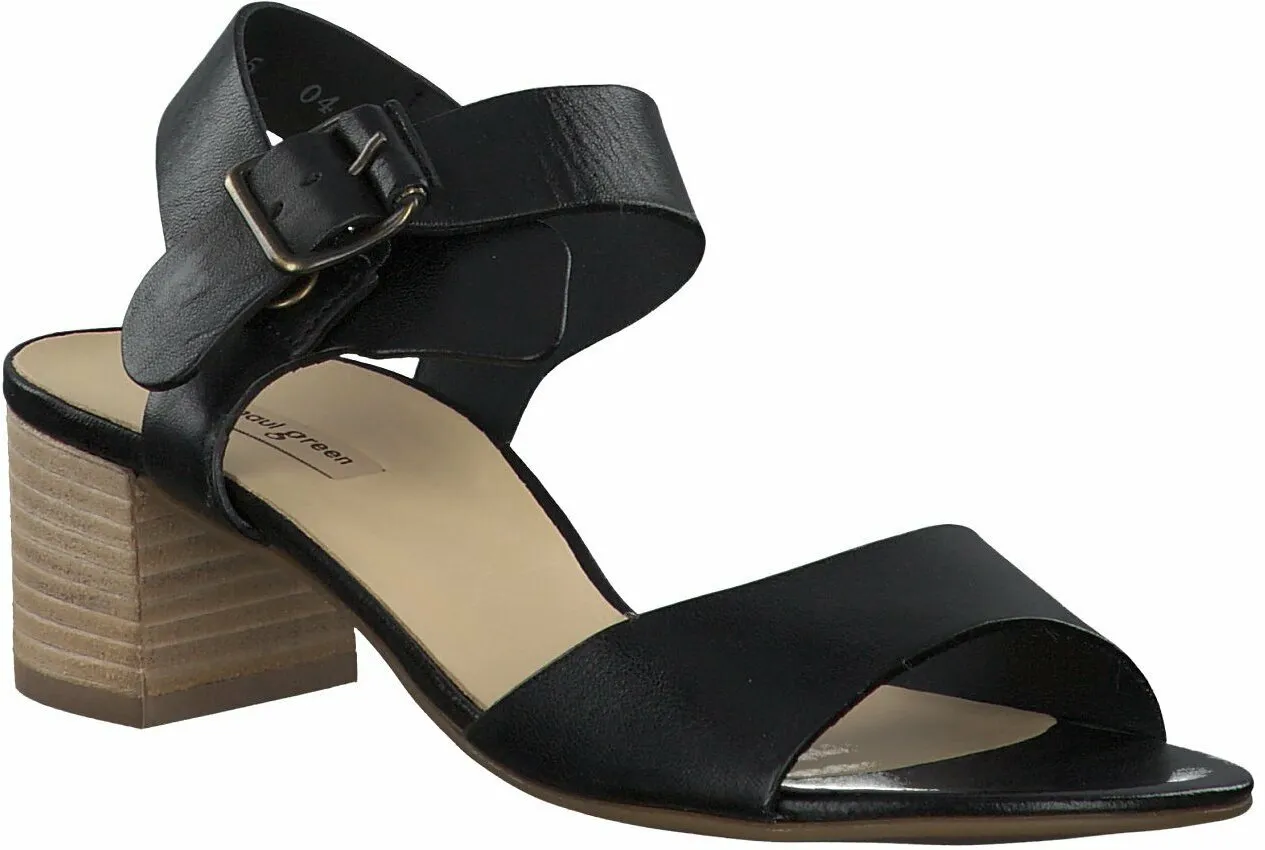 Damen-Sandalen aus Leder 185001770899 (Schwarz)