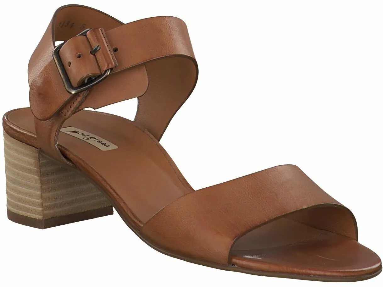 Damen-Sandalen aus Leder 185221770905 (Mittelbraun)