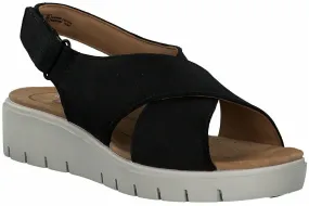 Damen-Sandalen aus Leder 188002840211 (Schwarz)