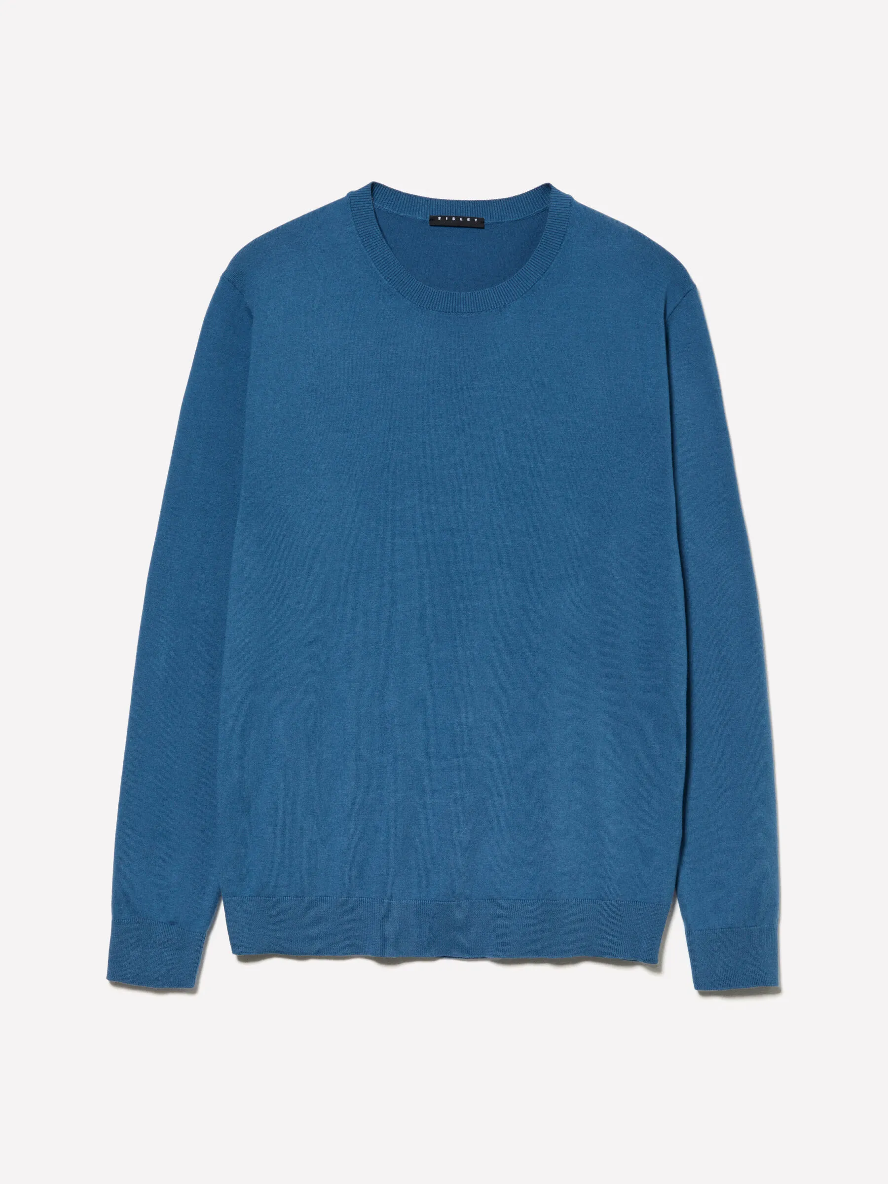 Einfarbig blauer Pullover, Blau 