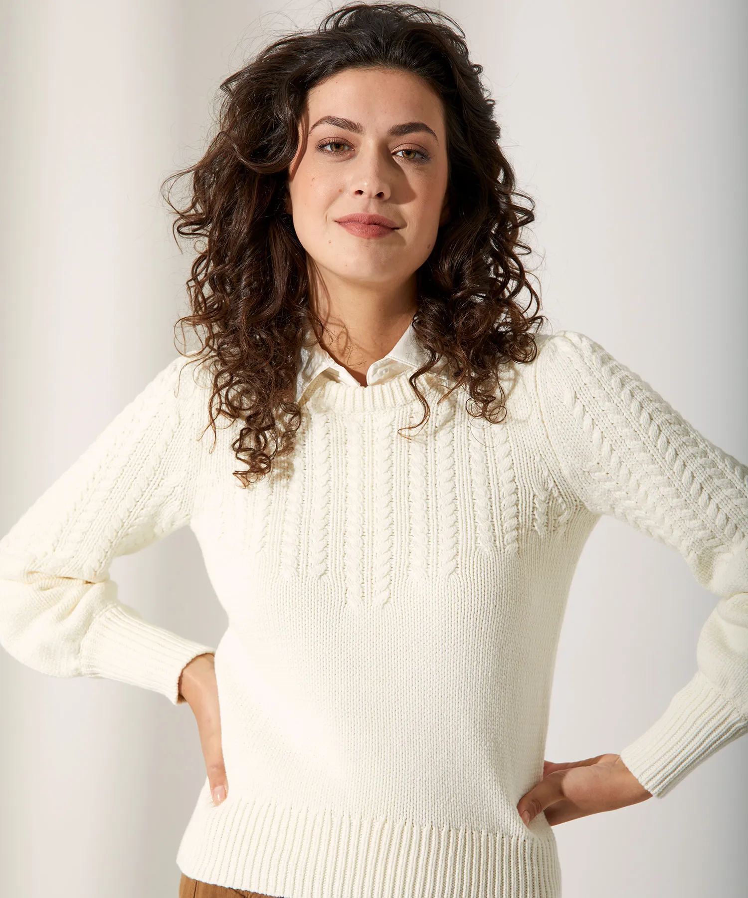 Emotions Pullover mit Kabelmuster