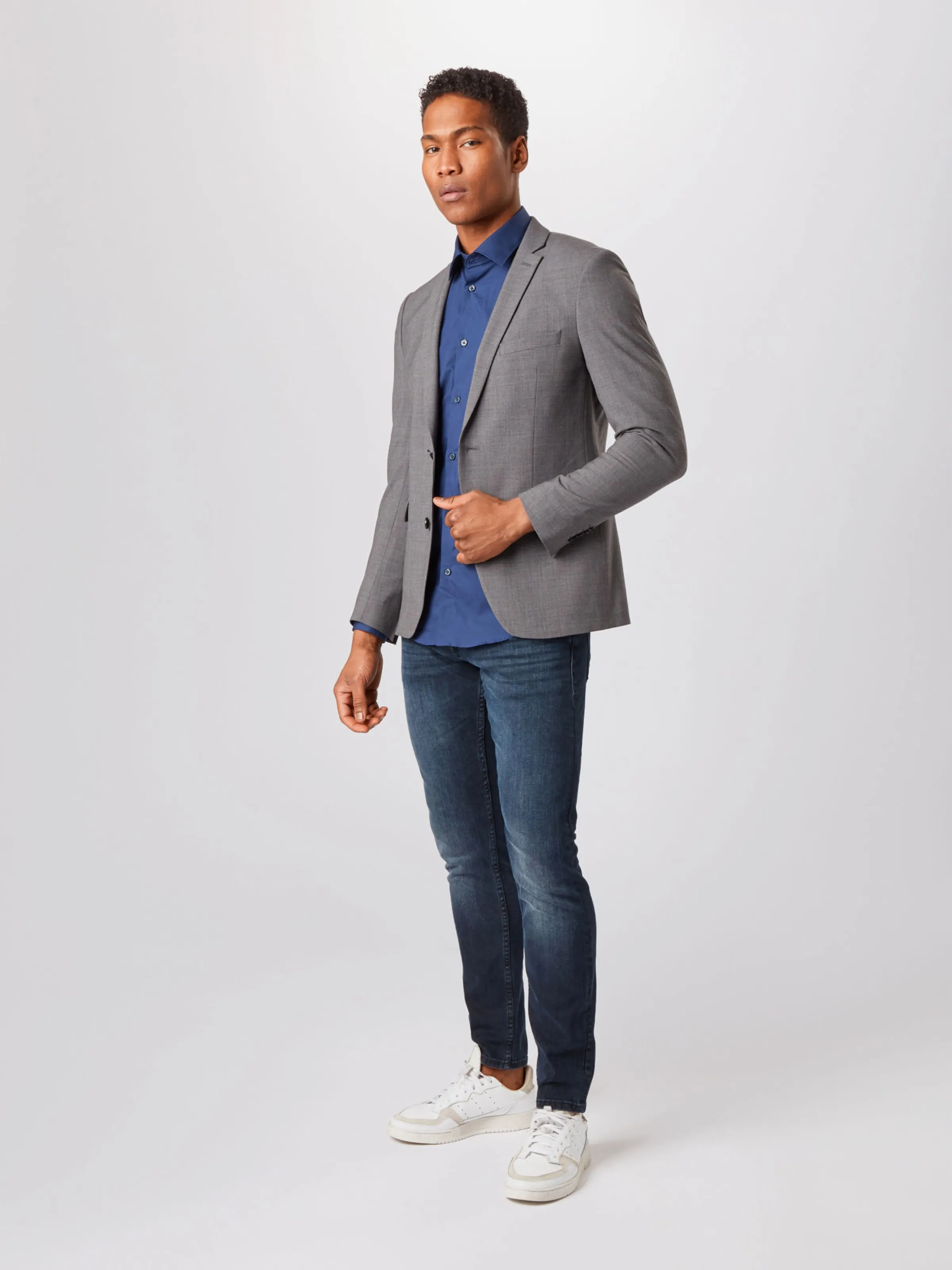 ESPRIT Regular Fit Sakko in Graumeliert