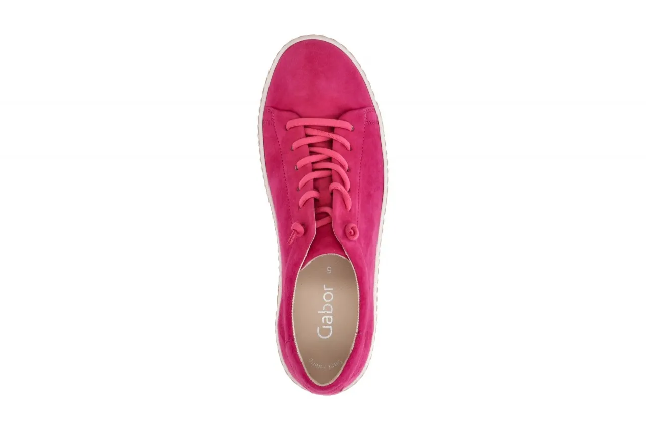 Gabor Schuhe Sneakers pink Samt Velour 43.331.10