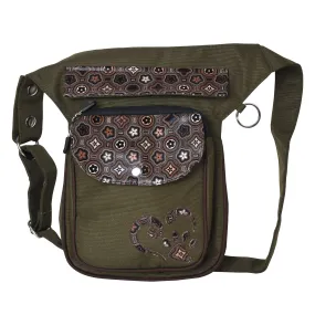 Gassi-Tasche Wasserabweisende mit Pfote&Herz Khaki - Hannover ZHS 71010-G3