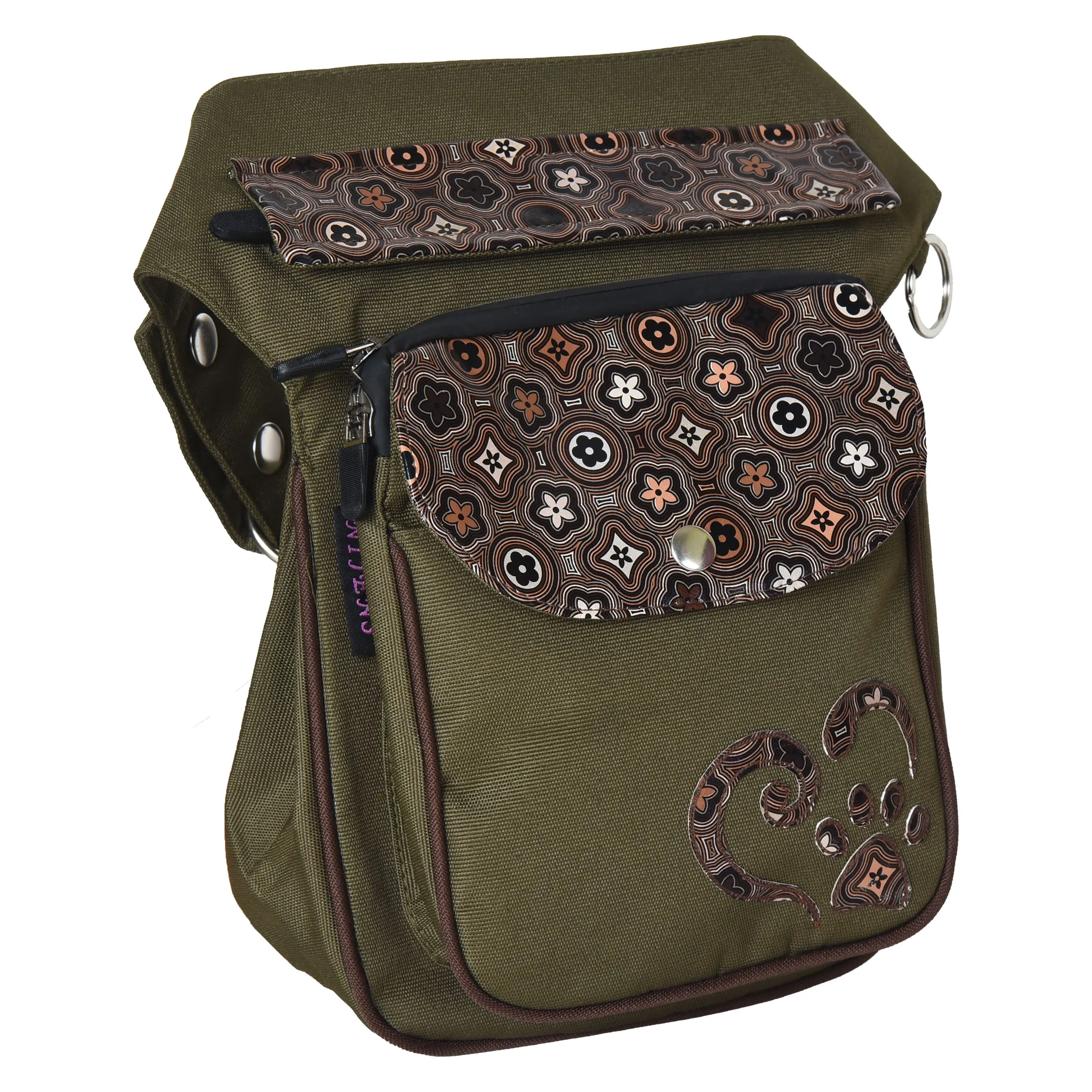 Gassi-Tasche Wasserabweisende mit Pfote&Herz Khaki - Hannover ZHS 71010-G3