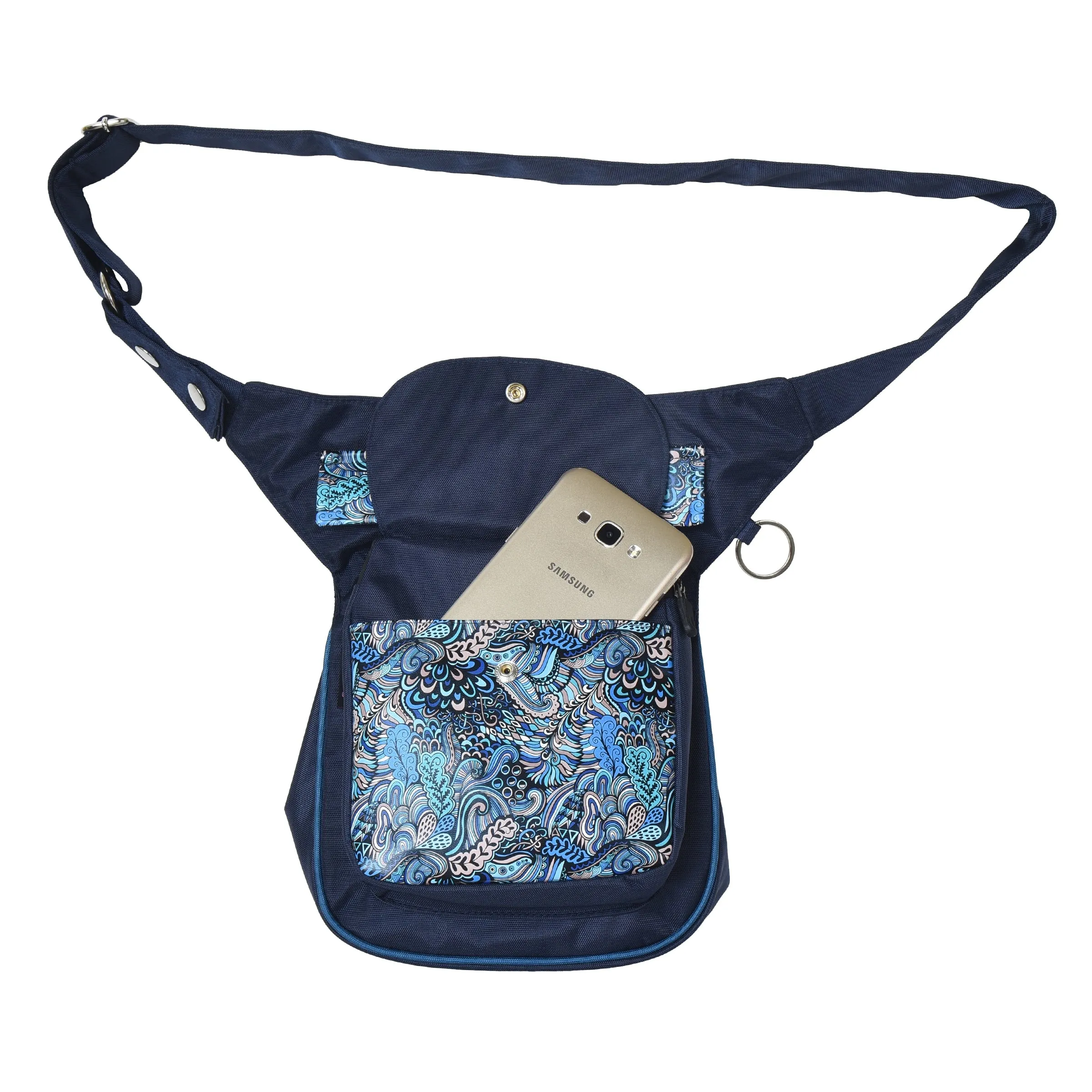 Gassi-Tasche Wasserabweisende - Paisley Saphirblau - Hannover ZHS 713/13-P6