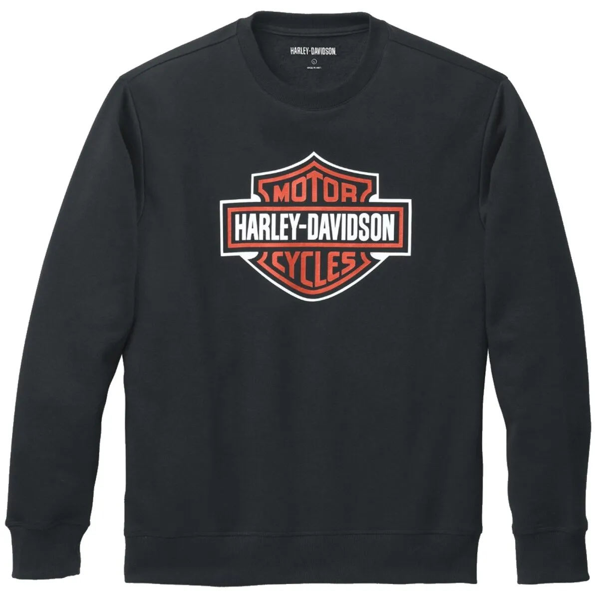 HD Pullover Bar & Shield Crewneck schwarz L