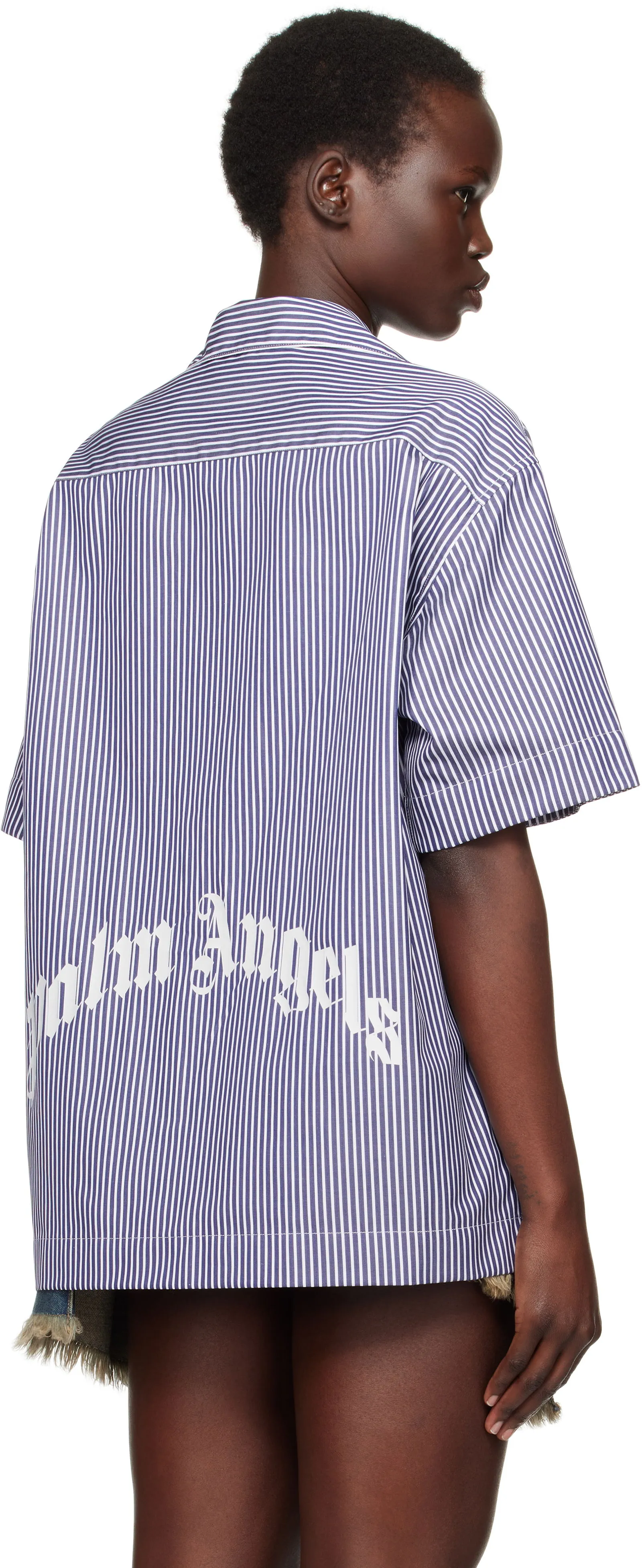 Hemd Palm Angels Striped Shirt PWGG005S25FAB0014603