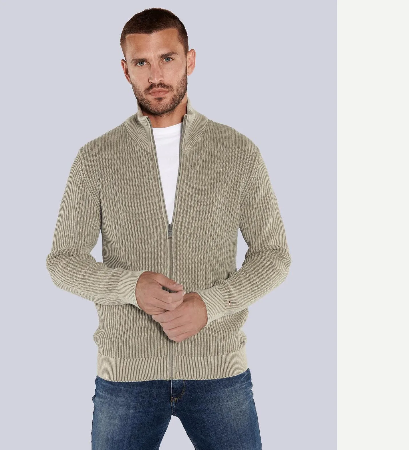 Herren emilio adani Cardigan strukturiert in Beige kaufen 36070