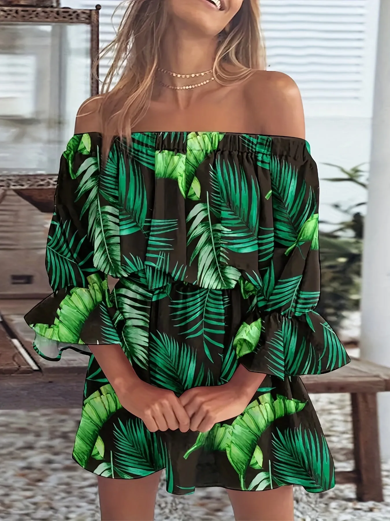 Herta | Off-Shoulder Boho Kleid