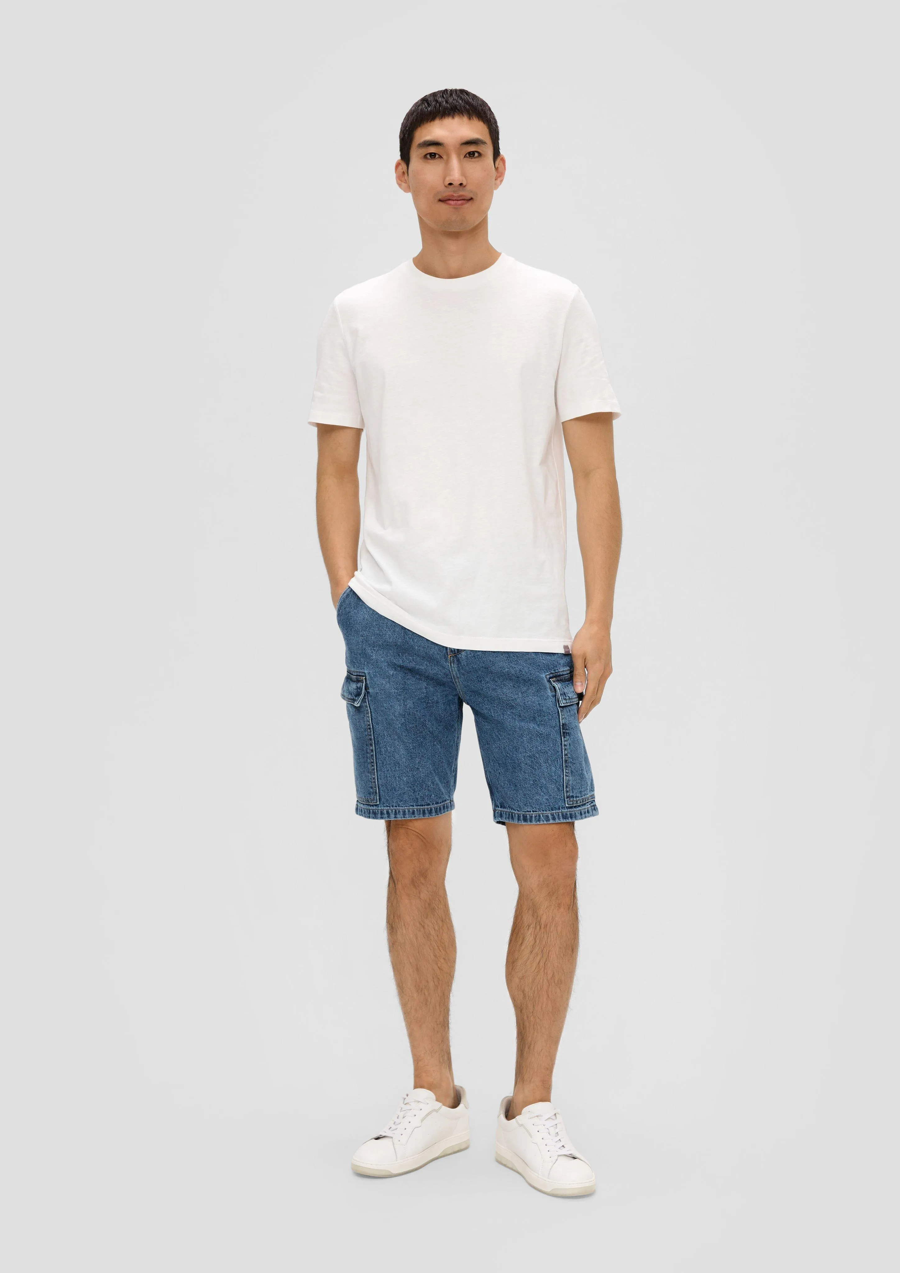 Jeans-Shorts / High Rise / Cargo-Taschen / aus reiner Baumwolle