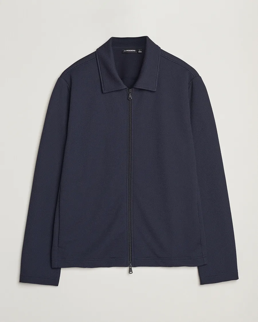 Lansa Jersey Zip Jacket Navy