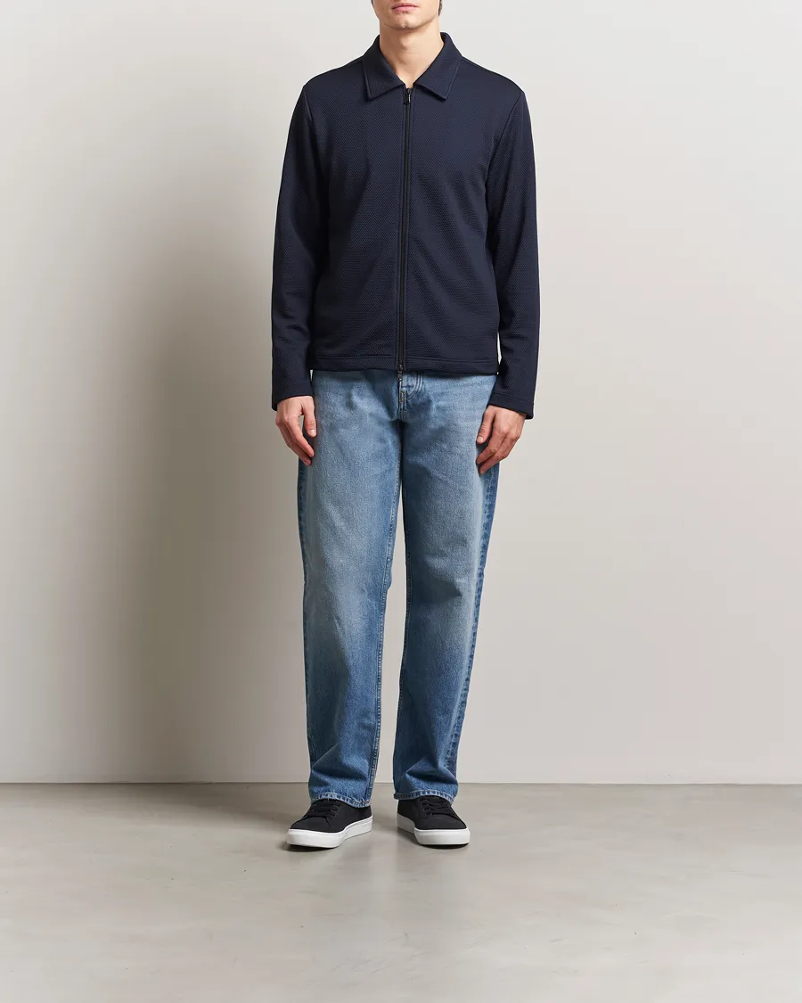 Lansa Jersey Zip Jacket Navy