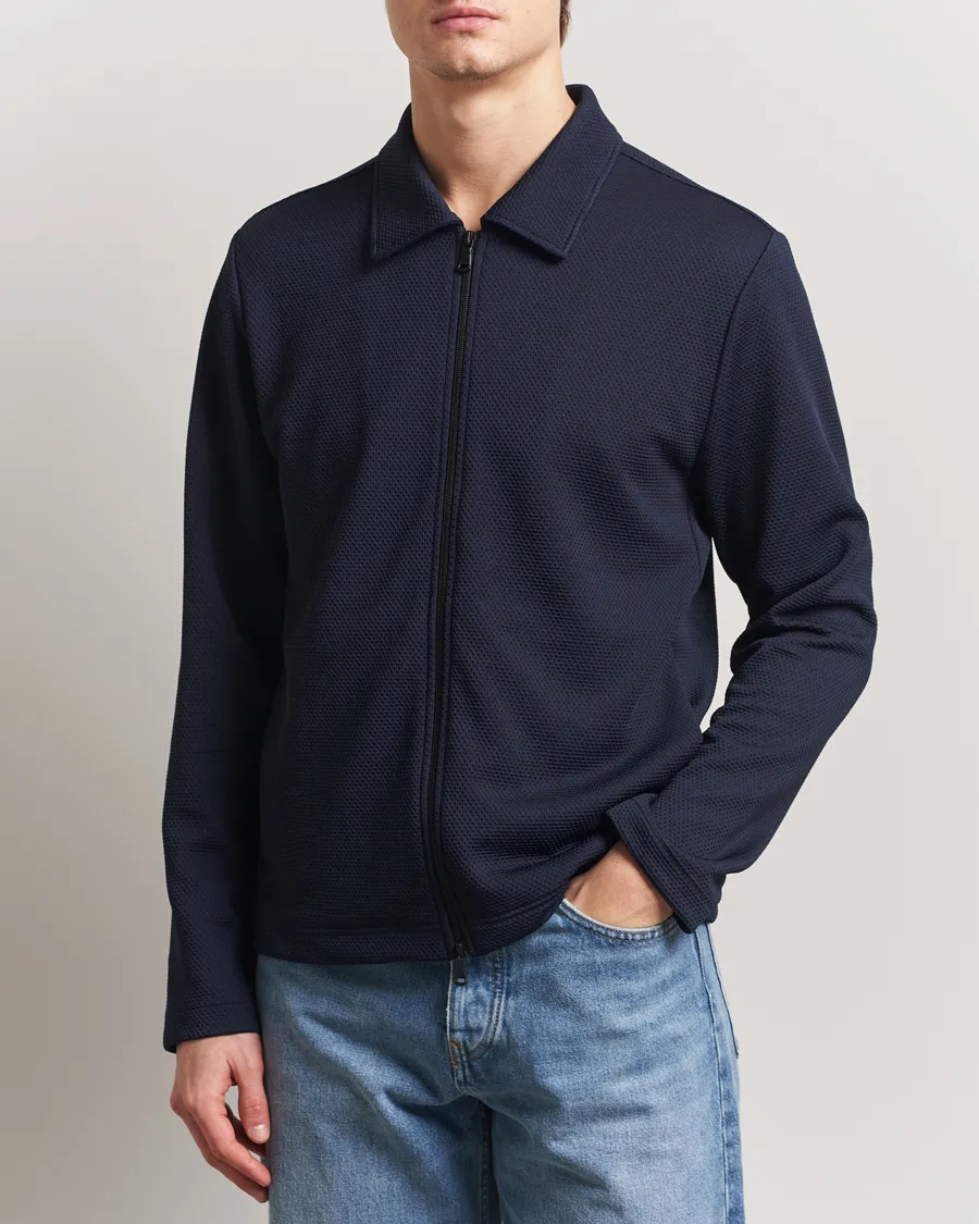 Lansa Jersey Zip Jacket Navy