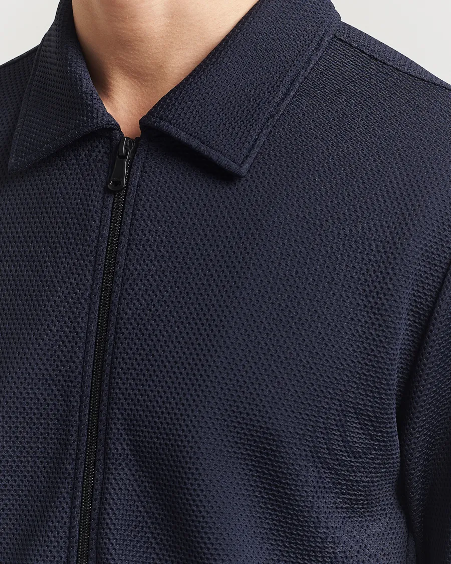 Lansa Jersey Zip Jacket Navy