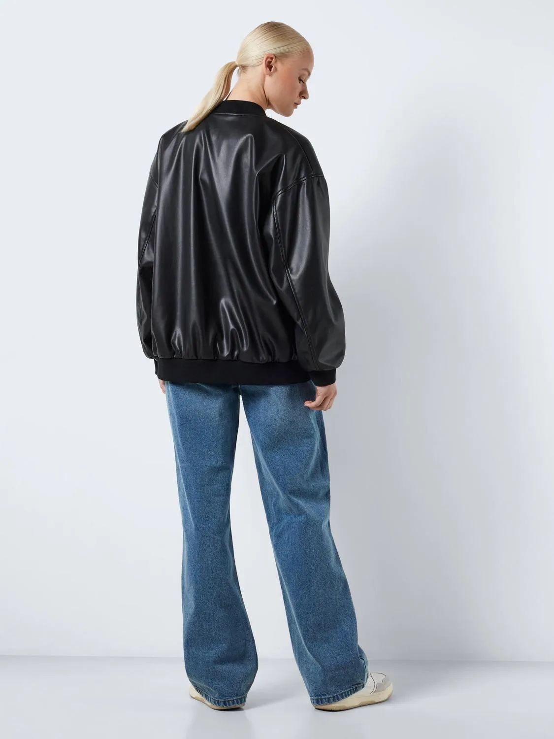 NMRONJA OVERSIZE PU BOMBER JACKET NOOS