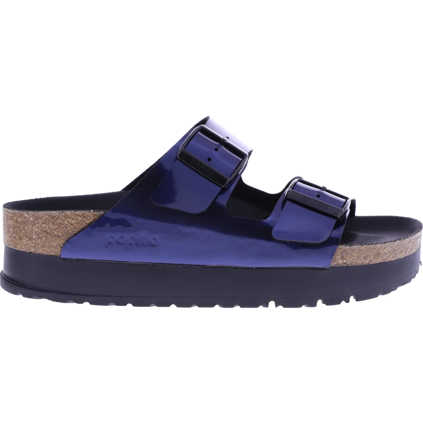 Papillio | Arizona Platform | Dark Blue Lack | Birko-Flor | 1028387 | Damen Plateau-Sandalen