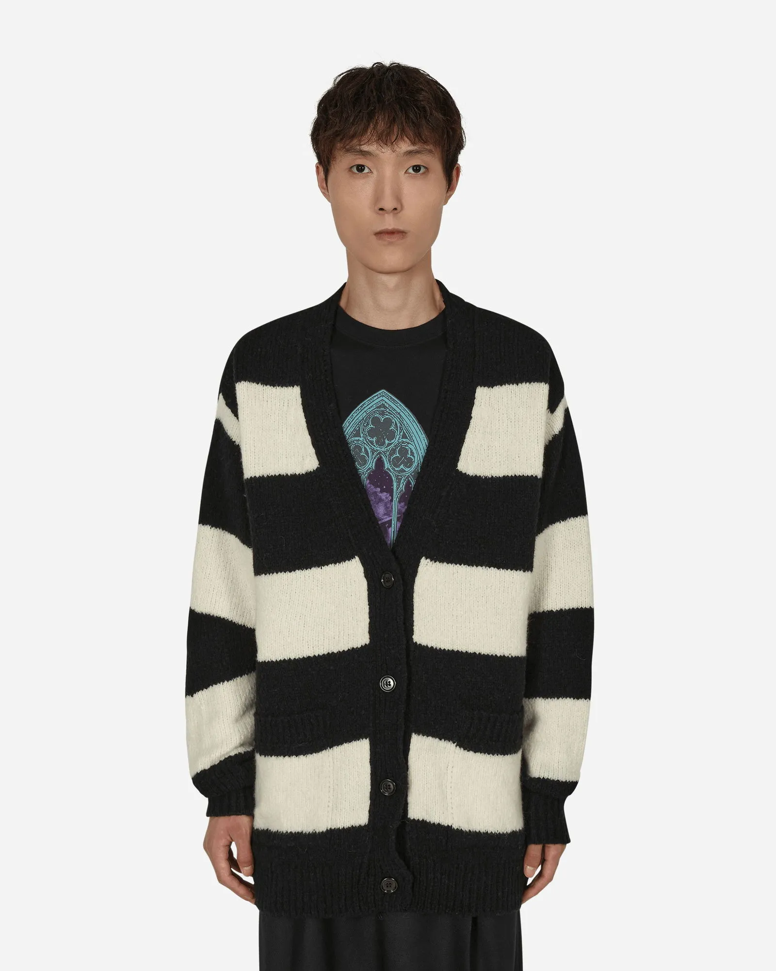 Pullover Dries Van Noten Naffs Striped Cardigan 222-021210-5706-900