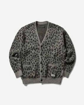 Pullover WACKO MARIA Leopard Mohair Cardigan 24FW-WMK-KN12 GRAY