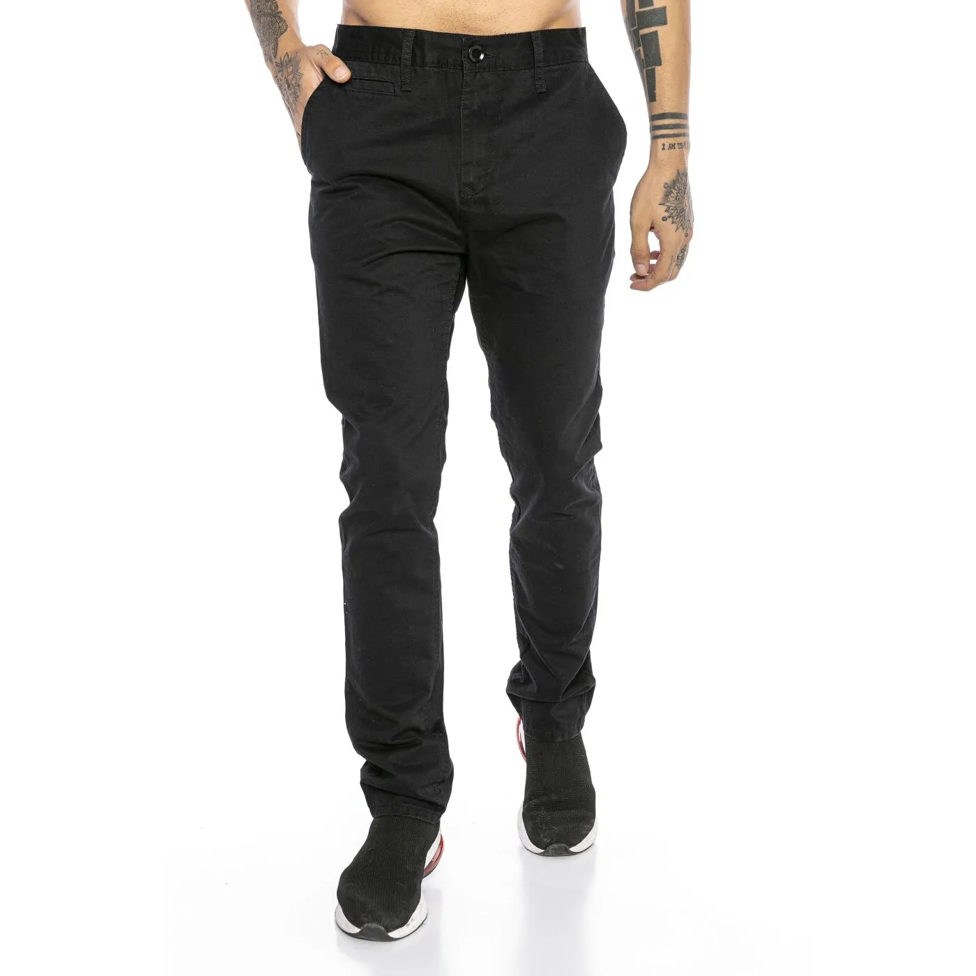 Red Bridge Herren RB-JC Straight Leg Chino Jeans Pant schwarz