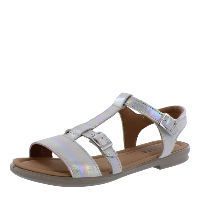 Ricosta Sandalen Kalja bianco rainbow weiss Nubuk Weite M mittel