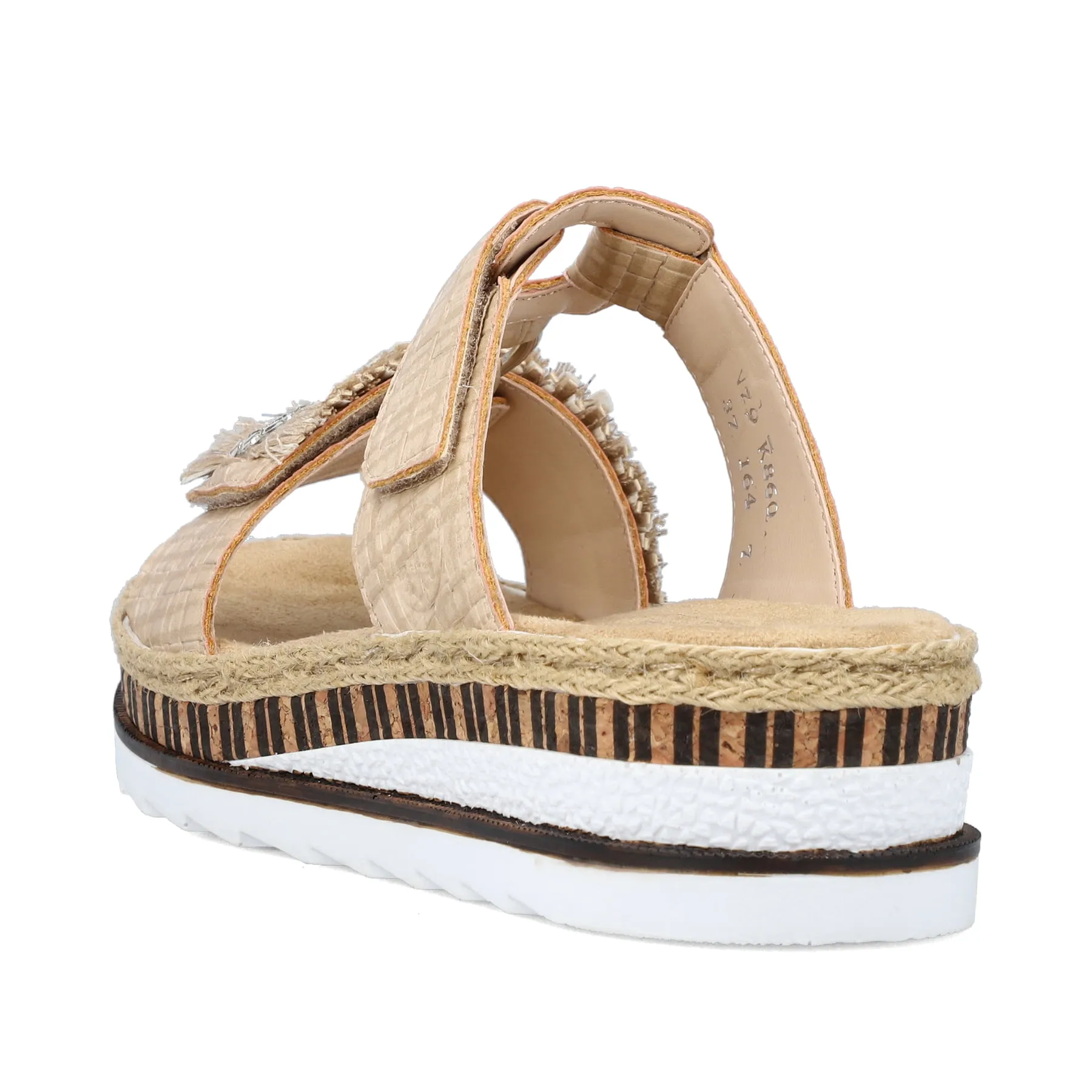 Rieker Damen Pantoletten cremebeige | V79K8-60