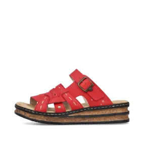 Rieker Damen Pantoletten feuerrot | 62976-33