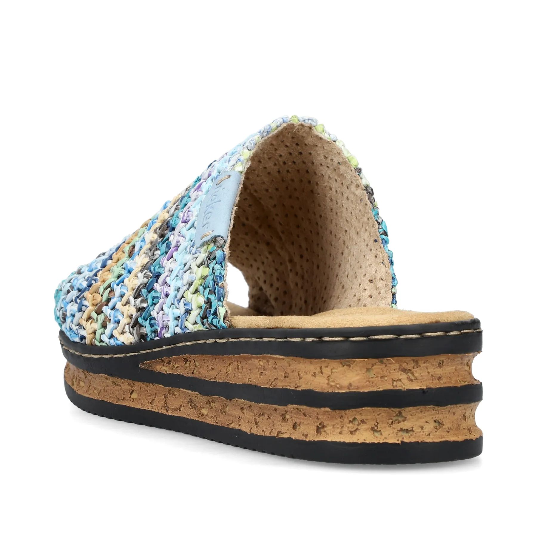 Rieker Damen Pantoletten multi-himmelblau | 62968-90