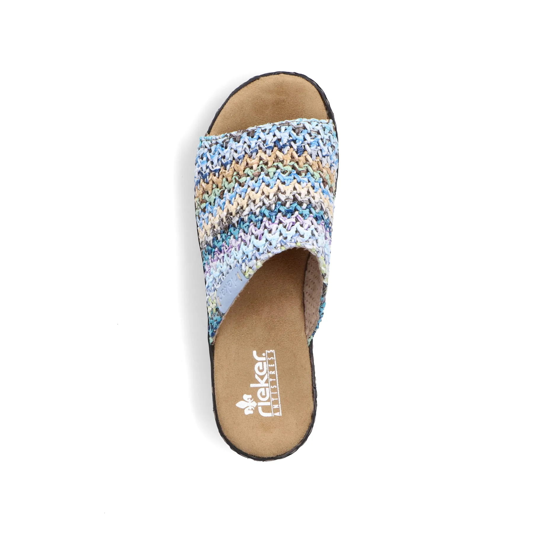 Rieker Damen Pantoletten multi-himmelblau | 62968-90