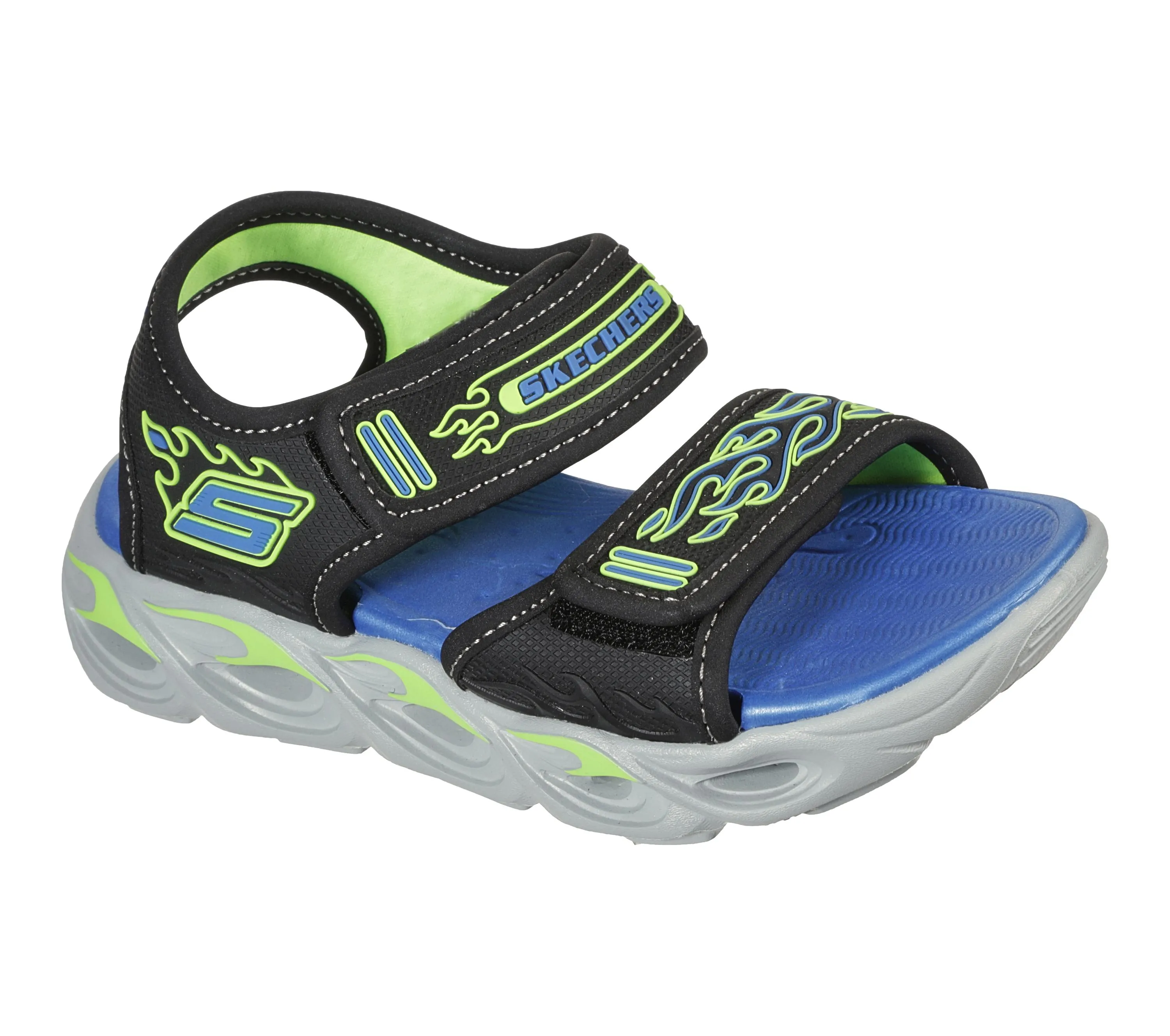 Skechers THERMO-SPLASH HEAT-FLO Sandalen Jungen Schwarz / Blau / Lime im Online Shop von kaufen