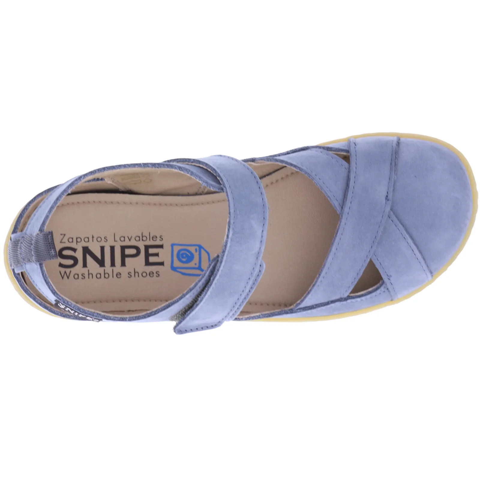 Snipe / Modell: Barefoot / Jeans Blau Nubukleder / Sandale / Art: 05360-006 / Damen Sandalen