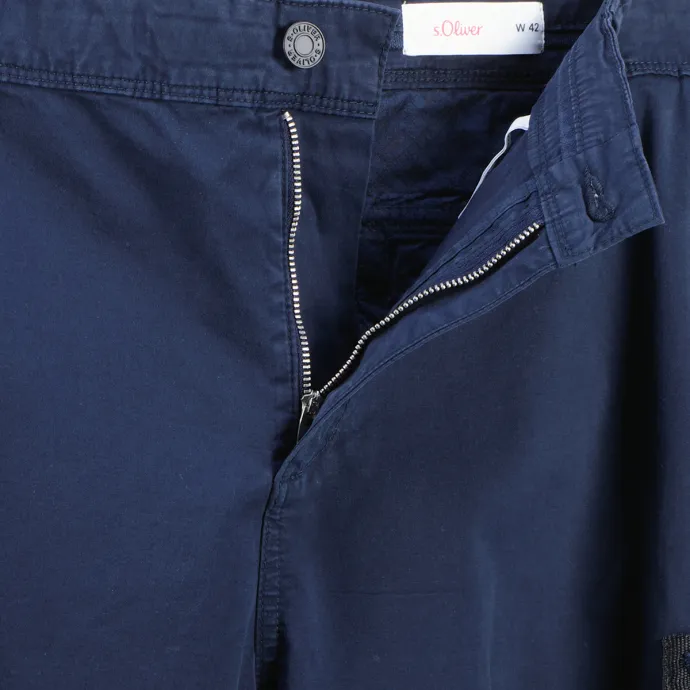 s.Oliver Cargo-Shorts aus Baumwolle, blau 