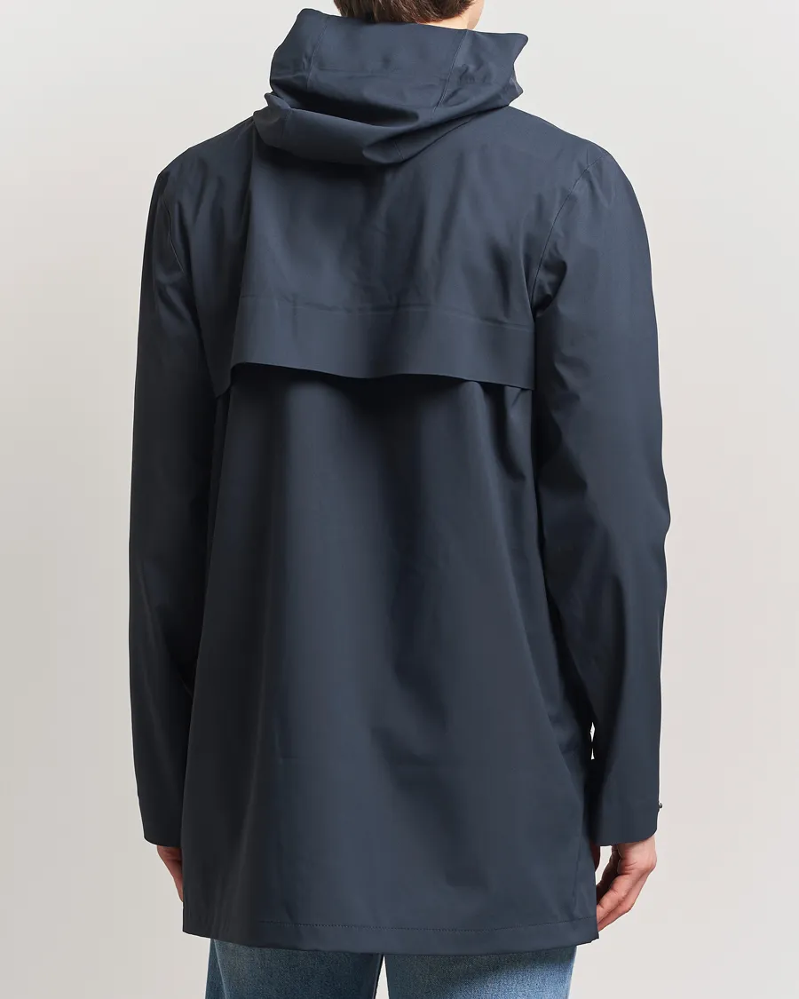 Suva Hooded Waterproof Long Jacket Navy