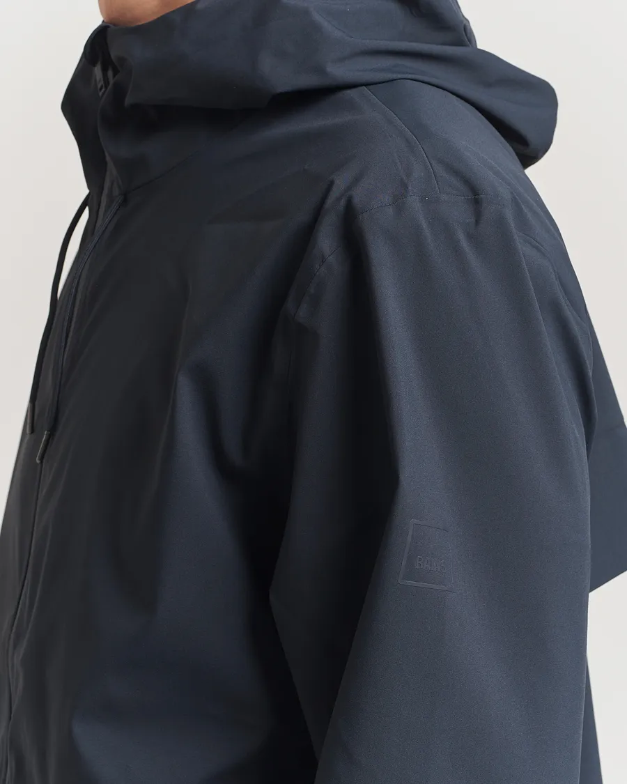 Suva Hooded Waterproof Long Jacket Navy