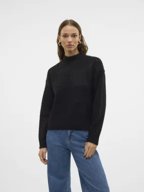 VERO MODA VMMOON LS HIGHNECK PULLOVER GA BF Black online kaufen