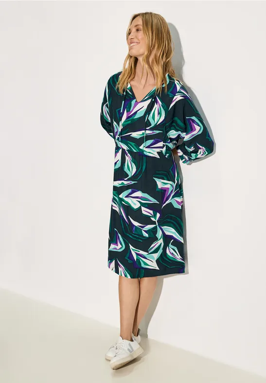 Viskose Kleid mit Print