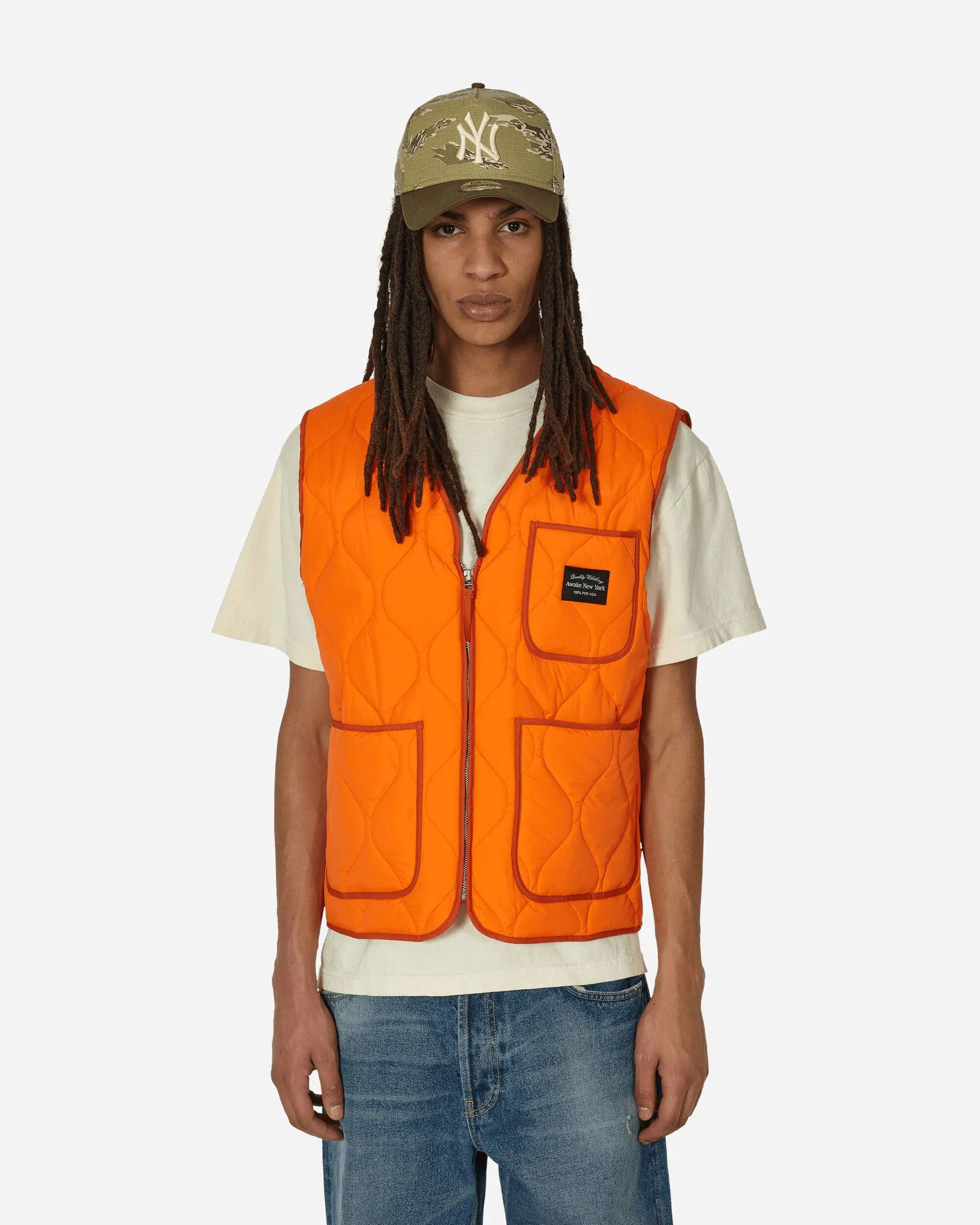 Weste Awake NY Quilted Nylon Shell Vest Orange 9031853 ORNG