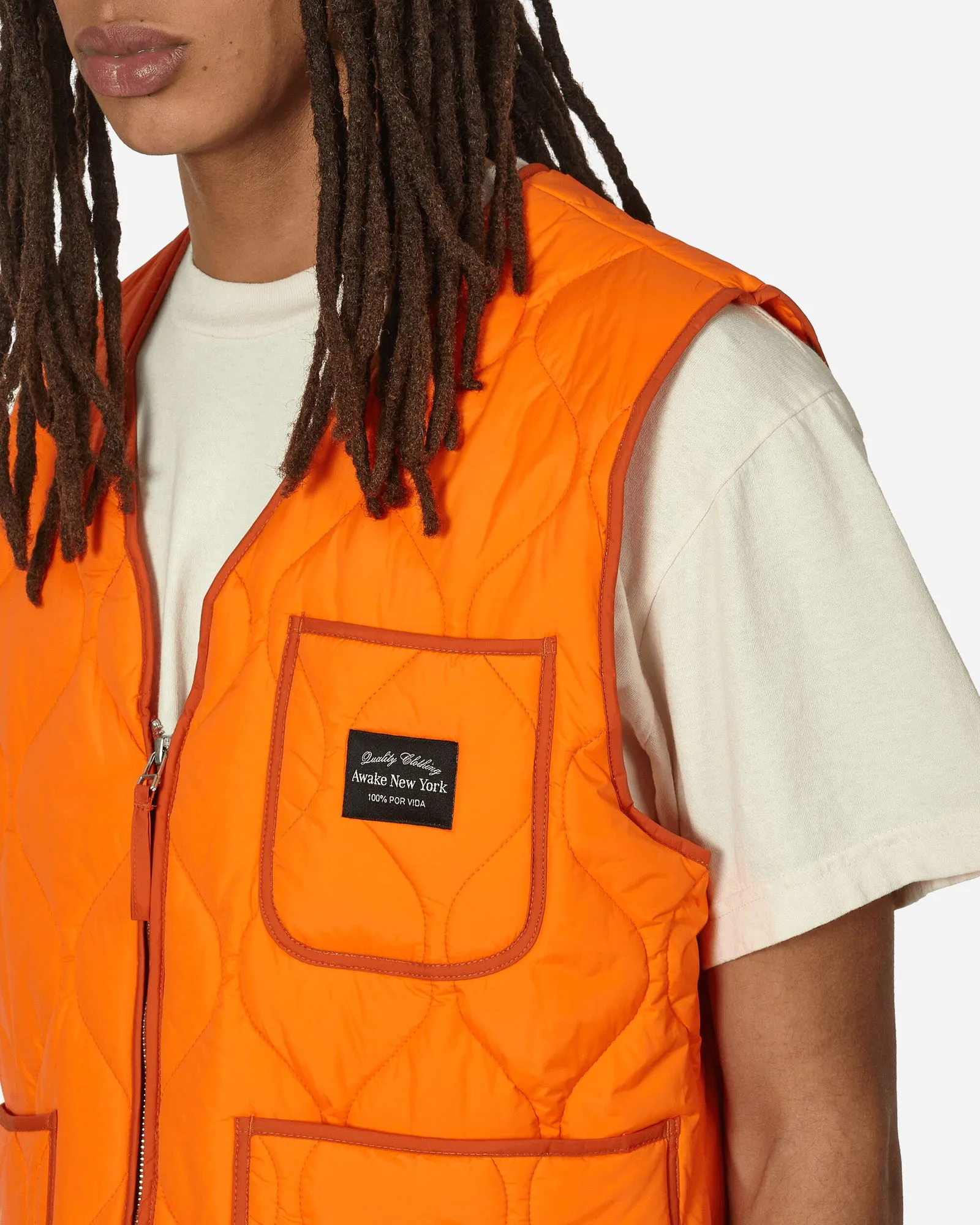 Weste Awake NY Quilted Nylon Shell Vest Orange 9031853 ORNG