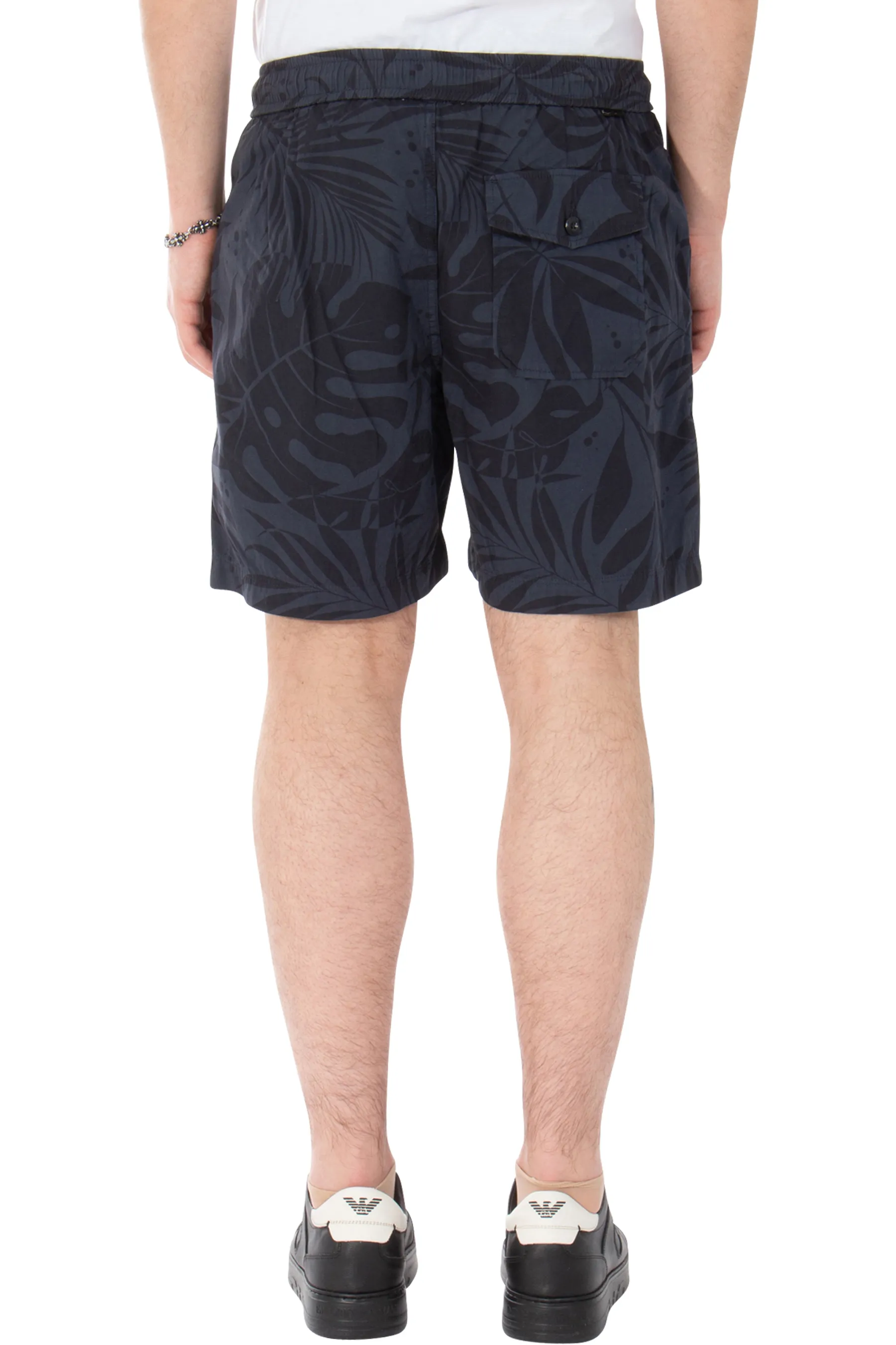 WOOLRICH Tropical Print Cotton Shorts   